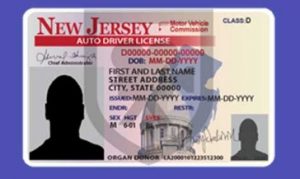 driving license at NJ